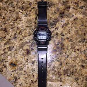 Black and red g shock